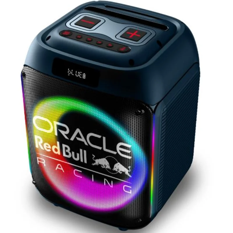 Speaker Boombox Wireless Red Bull 40W Nero con LED Multicolore Woofer 6" Tweeter Telecomando USB TF AUX