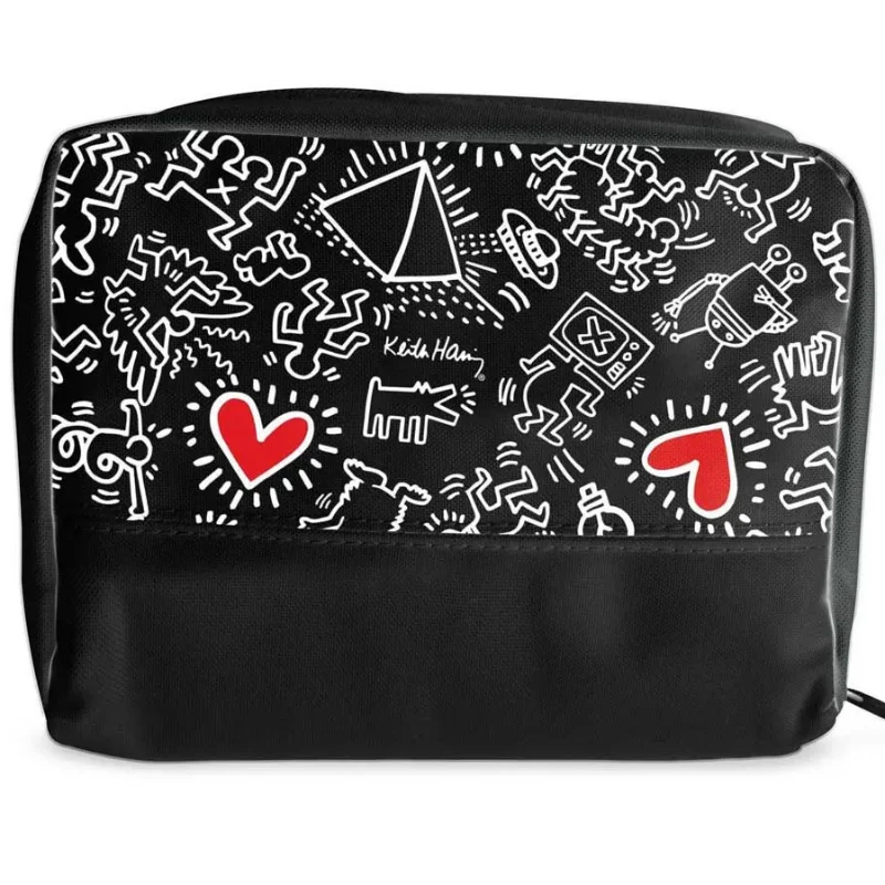 Borsa Organizer da Viaggio Keith Haring Pochette per Cavi e Accessori Tech Nera