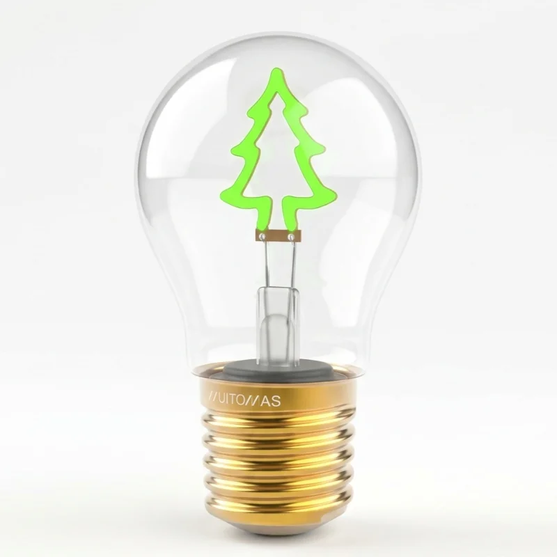 Lampada LED Decorativa Celly MUITOMAS a Bulbo con Alberello di Natale Sospeso Ricaricabile USB-C