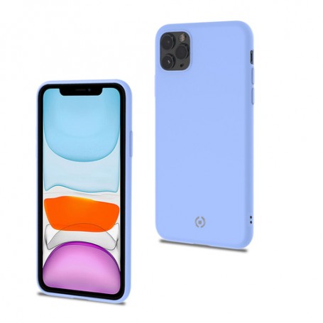 Cover Protettiva Celly CANDY per Apple iPhone 11 Pro Max in Morbido Silicone con Finitura Soft-Touch e Interno in Microfibra Cotton Candy Violet