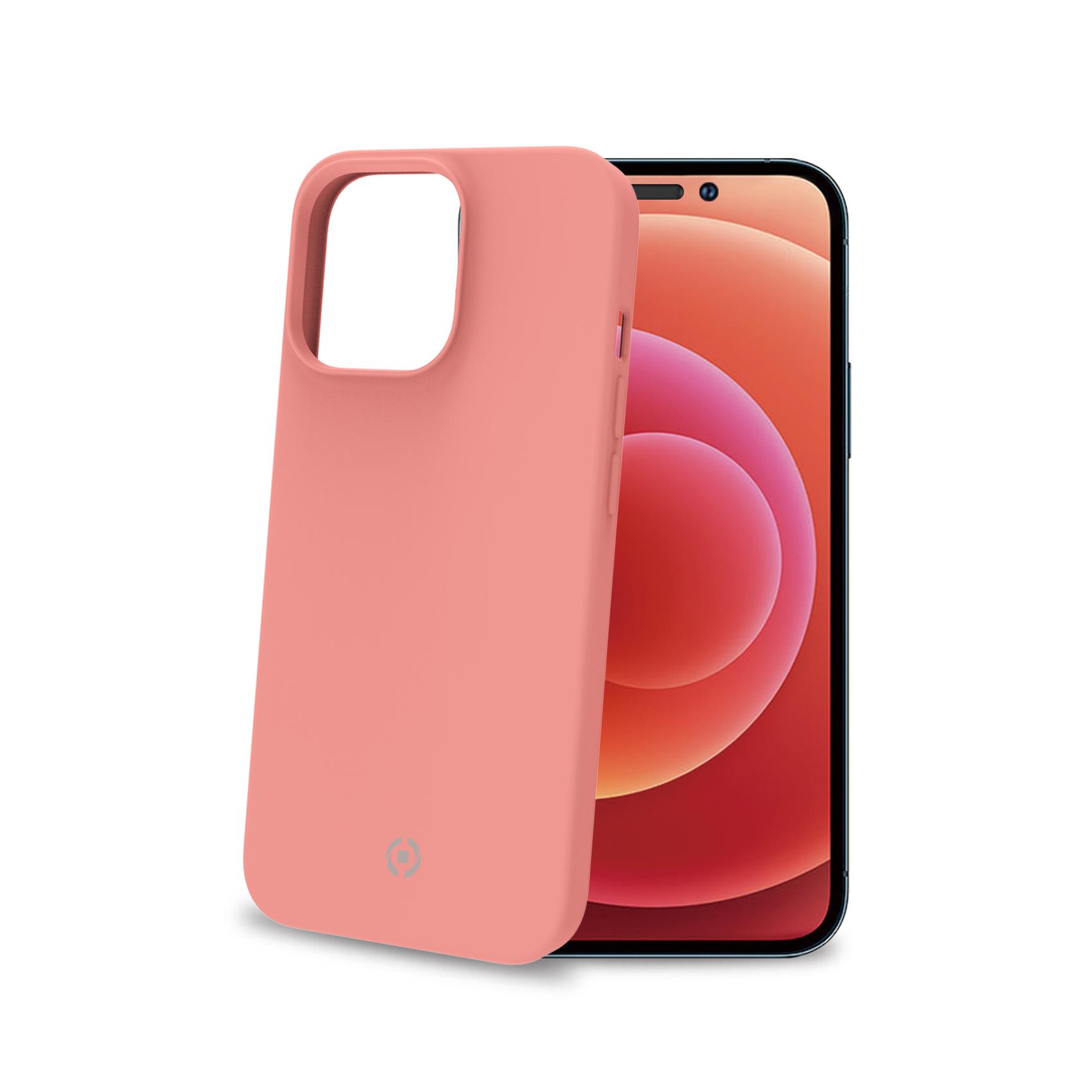 Cover Celly CROMO per Apple iPhone 14 Pro Rosa Baby Pink Morbida Soft-Touch in TPU con Microfibra Interna