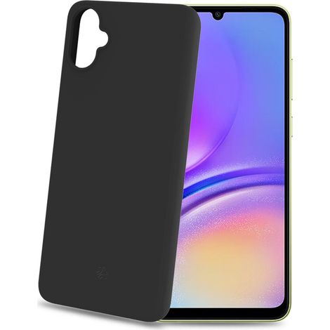 Celly CROMO Protective Back Cover for Samsung Galaxy A05 in Soft TPU & Liquid Silicone Soft-Touch Matte Black CROMO1059BK