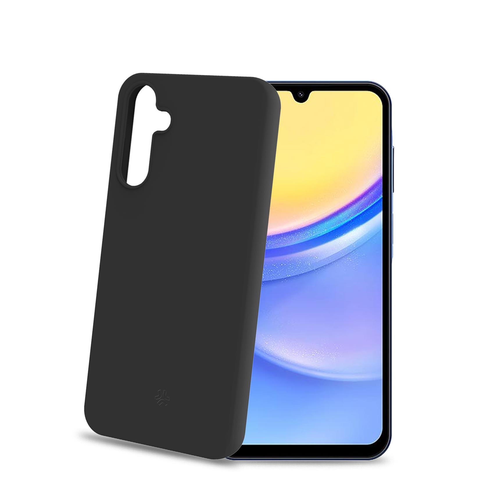 Cover Protettiva Celly CROMO per Samsung Galaxy A15 4G e Galaxy A15 5G in Silicone Liquido e TPU Finitura Soft-Touch con Interno in Microfibra Nero CROMO1060BK