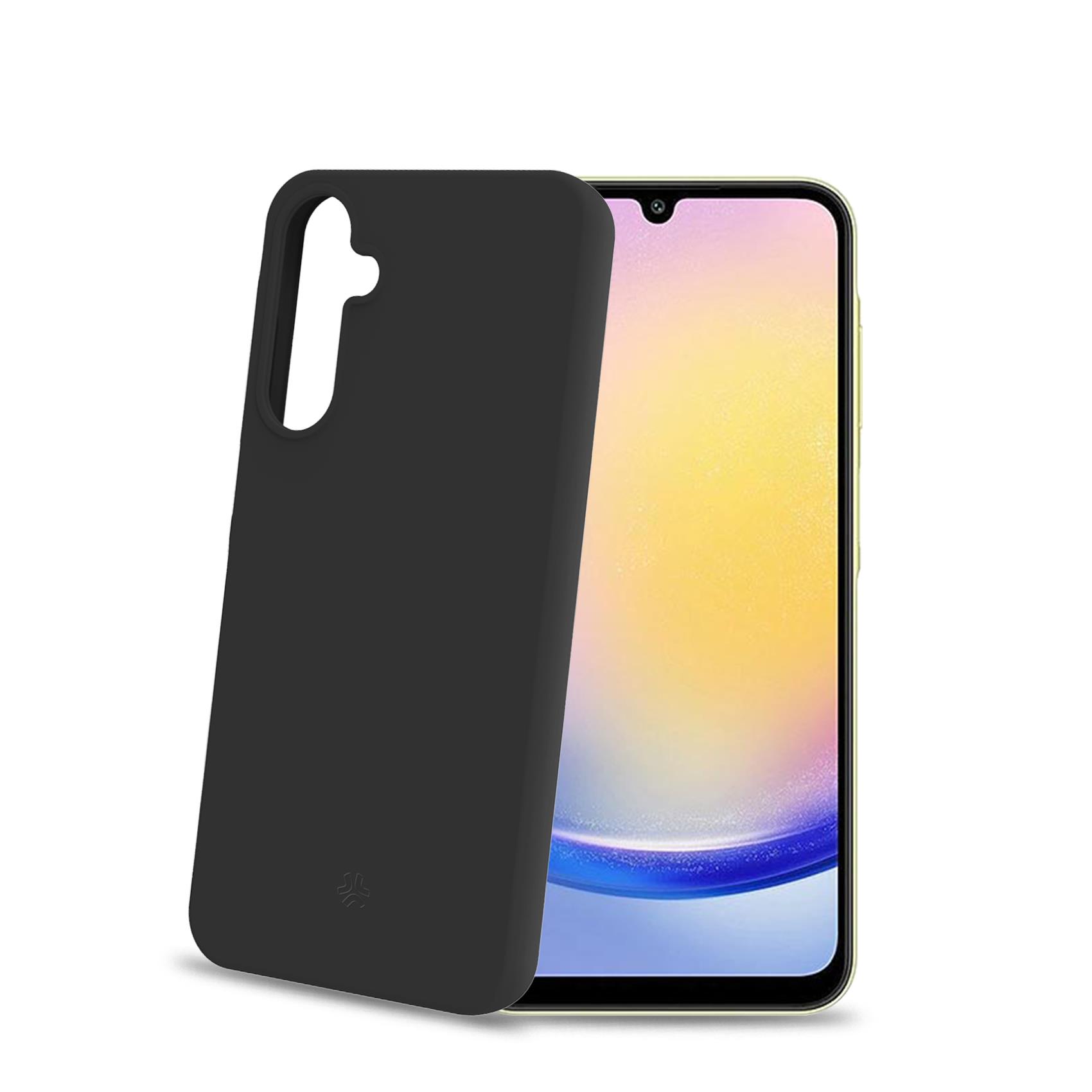 Cover Protettiva Posteriore Celly CROMO per Samsung Galaxy A25 5G in Silicone Liquido e TPU Finitura Soft-Touch con Fodera in Microfibra Nero CROMO1061BK