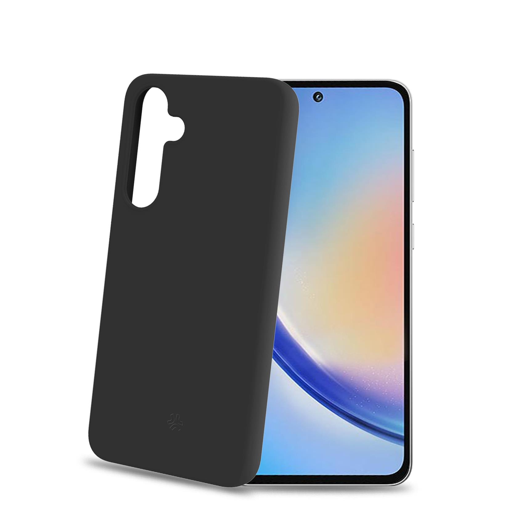 Cover Protettiva Celly CROMO per Samsung Galaxy A55 5G e A55 5G Enterprise Edition in TPU e Silicone Finitura Soft-Touch e Interno in Microfibra Nero