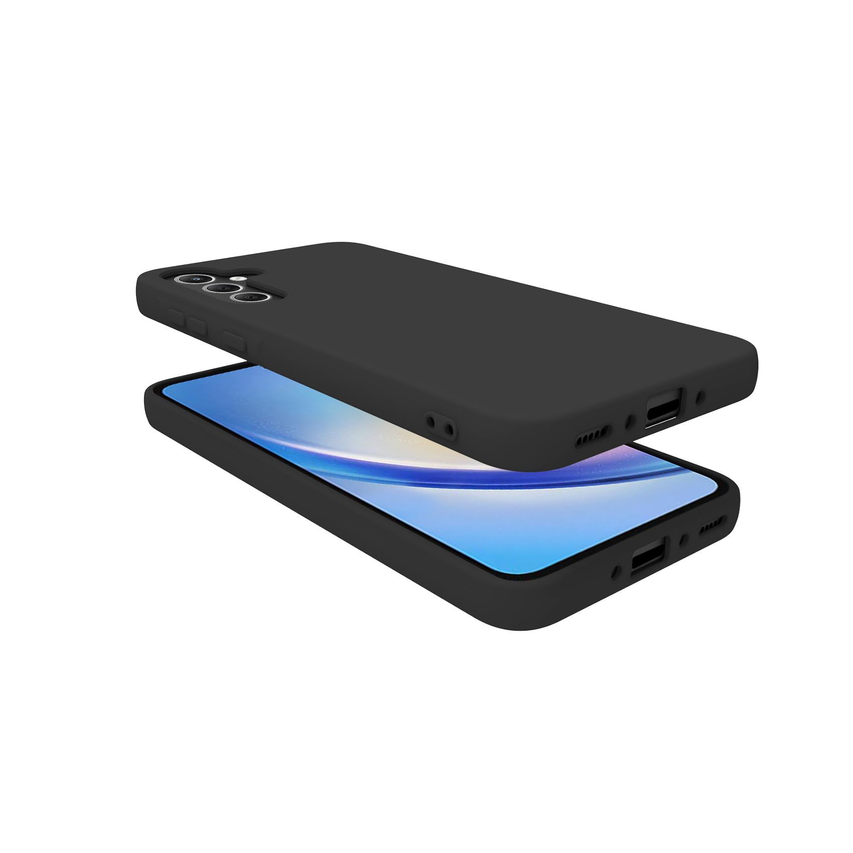 Celly CROMO Protective Case for Samsung Galaxy A55 5G & Galaxy A55 5G Enterprise Edition Soft TPU & Silicone Soft-Touch Finish & Microfiber Lining Black - Detail 2