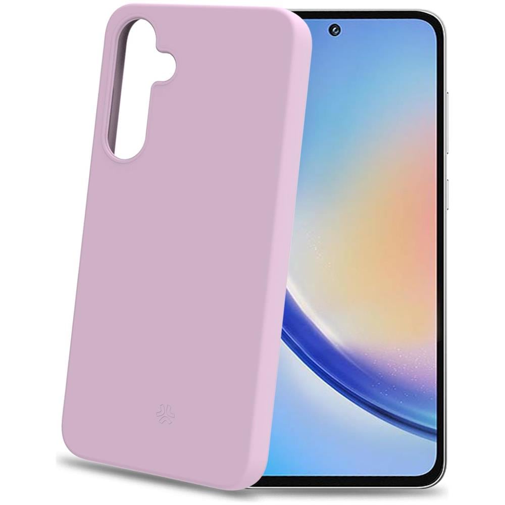 Cover Protettiva Celly CROMO per Samsung Galaxy A55 5G in TPU e Silicone Finitura Soft-Touch e Interno in Microfibra Rosa