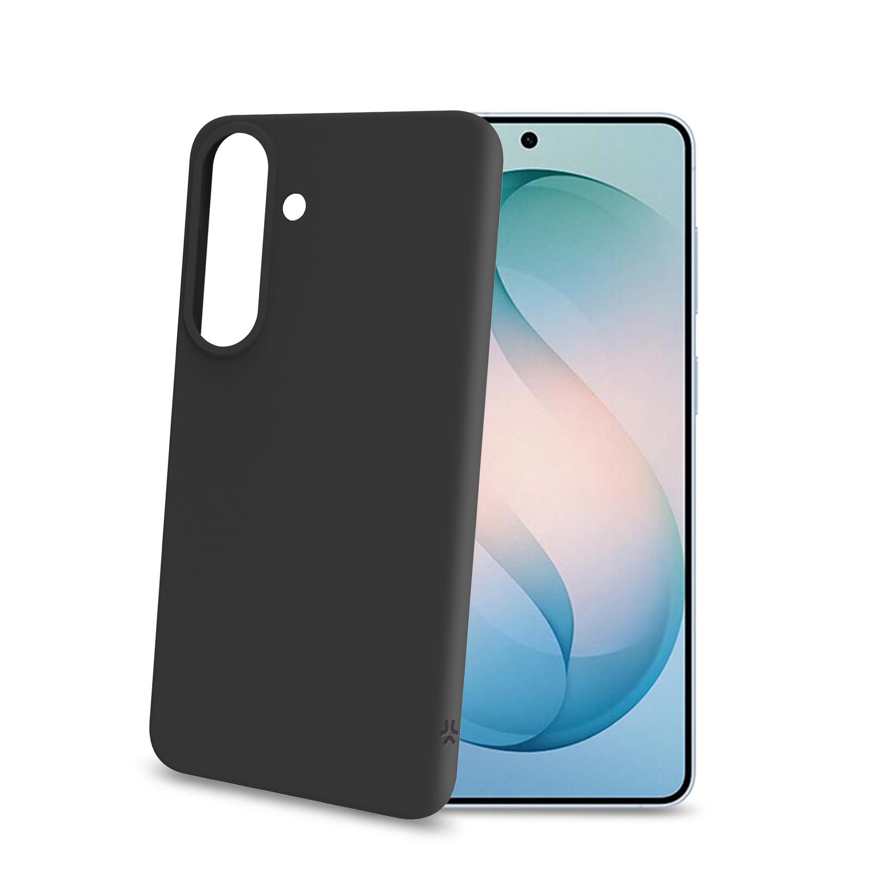 Celly CROMO Protective Case for Samsung Galaxy S26 FE 5G Soft TPU with Silicone Coating Soft-Touch Finish & Microfiber Lining Black