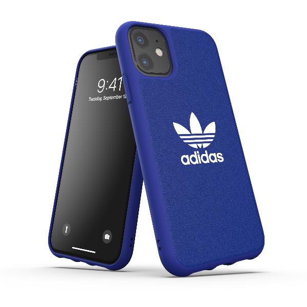 Cover Ibrida Protettiva Adidas Originals ADICOLOR per Apple iPhone 11 Pro Antiurto Testata 1,5m con Piastra Posteriore e Logo Trifoglio Blu Notte