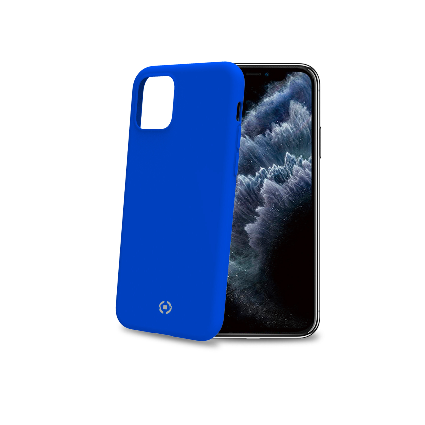 Cover Protettiva Celly FEELING per Apple iPhone 11 Pro in Silicone Liquido Morbido con Finitura Soft-Touch e Interno in Microfibra Blu