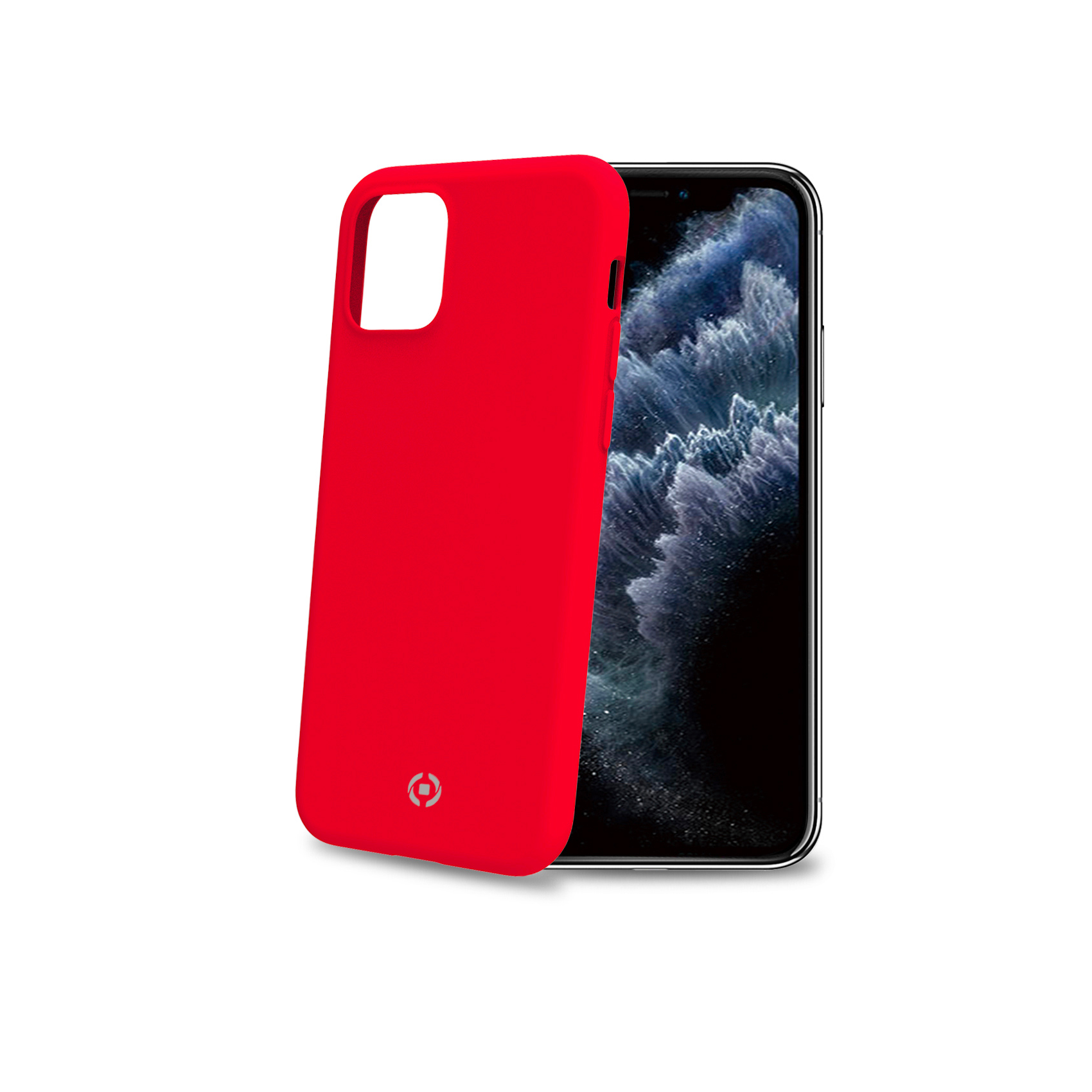 Cover Protettiva Celly FEELING per Apple iPhone 11 Pro in Silicone Liquido Morbido con Finitura Soft-Touch e Interno in Microfibra Rosso
