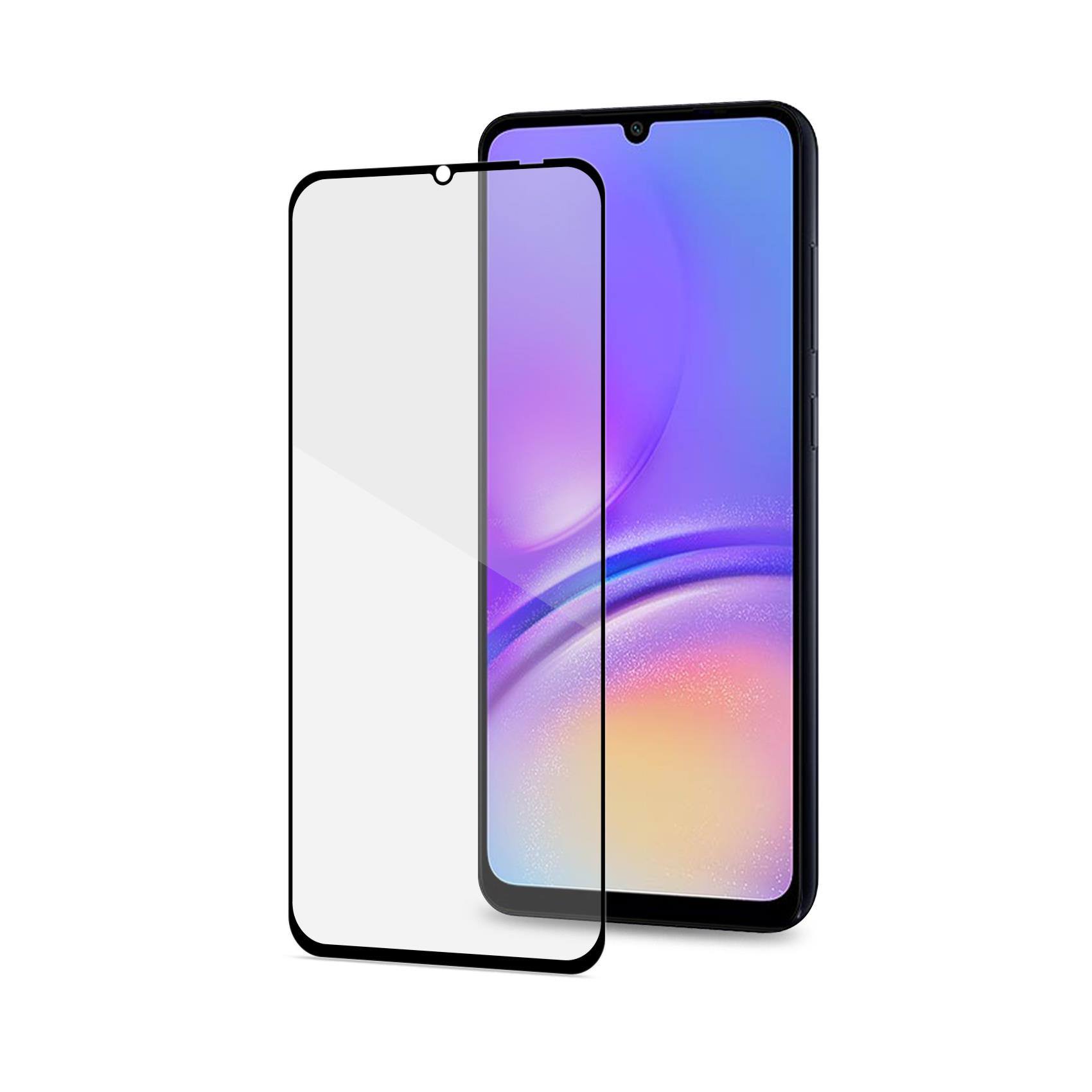 Celly FULLGLASS Full Edge-to-Edge 9H Tempered Glass Screen Protector with Black Frame for Samsung Galaxy A05 & Galaxy A05s FULLGLASS1059BK