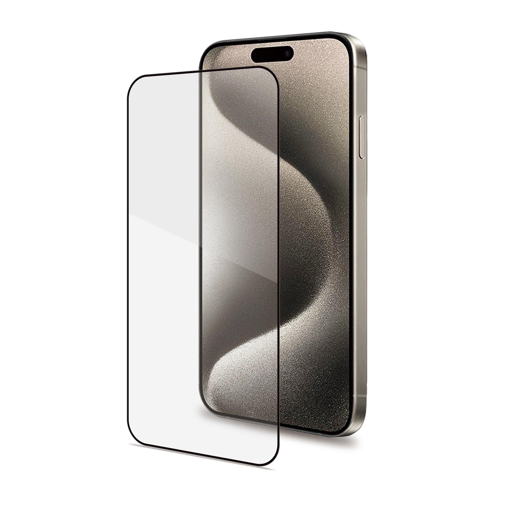 Pellicola Vetro Temperato 9H Celly FULLGLASS per Apple iPhone 16 Pro Max Bordo Nero 0.3mm Copertura Totale