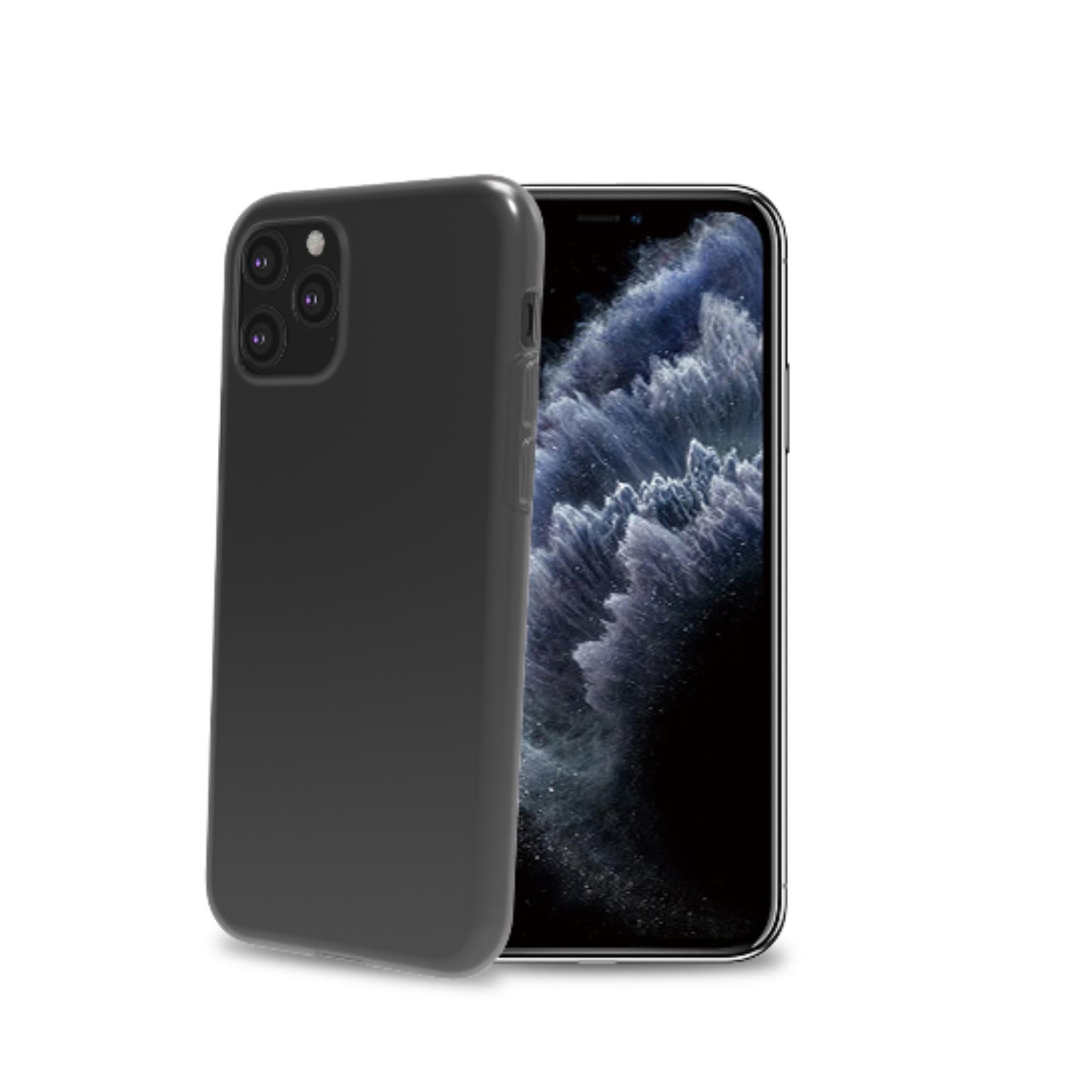 Cover Flessibile Celly GELSKIN per Apple iPhone 11 Pro in Morbido TPU Anti-Shock Fumé Trasparente Nero Ultra Sottile e Avvolgente
