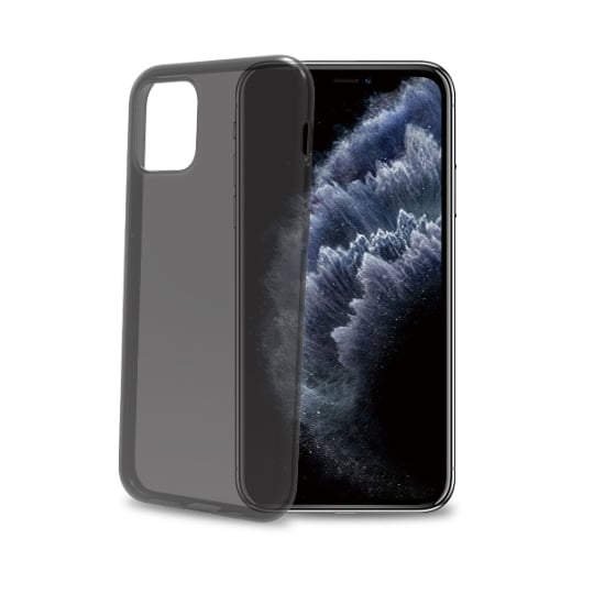 Celly GELSKIN Soft Flexible TPU Shockproof Protective Case for Apple iPhone 11 Pro Max Smoke Translucent Black