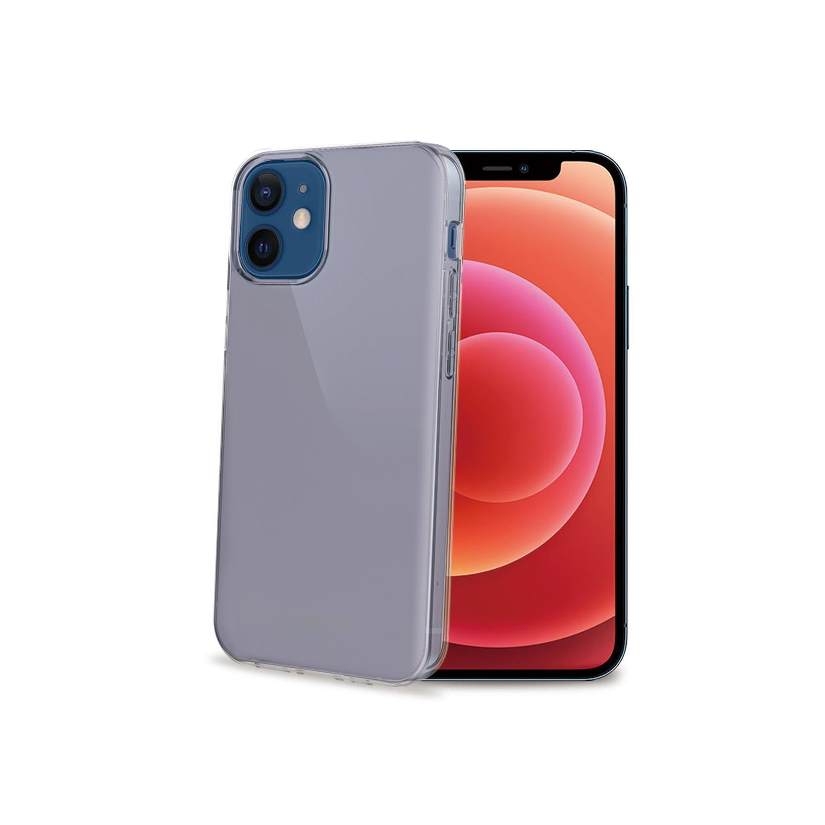 Cover Flessibile Celly GELSKIN per Apple iPhone 12 mini in Morbido TPU Trasparente Ultra Sottile e Antiscivolo