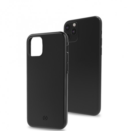 Cover Protettiva Celly GHOSTSKIN per Apple iPhone 11 Pro Max in TPU Antiurto con Placca Metallica Integrata Finitura Soft-Touch Compatibile Supporti Magnetici Nero