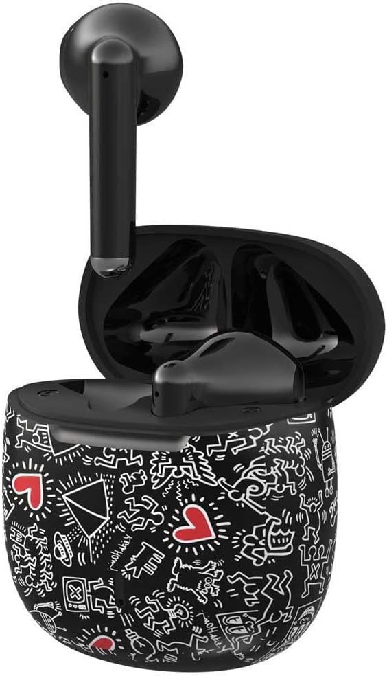 Auricolari True Wireless Keith Haring KHWEARPHONE Neri con Controlli Touch Custodia Magnetica e USB-C