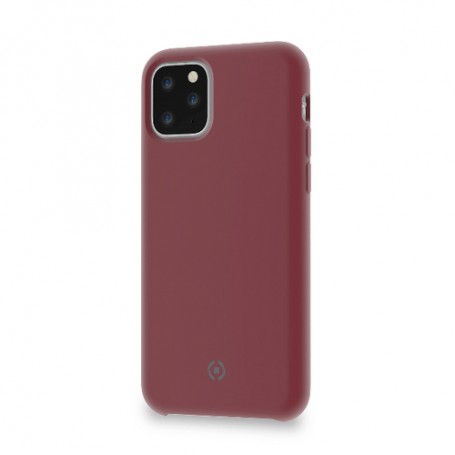 Cover Protettiva Celly LEAF per Apple iPhone 11 Pro in TPU e Silicone Finitura Soft-Touch e Interno in Microfibra Rosso