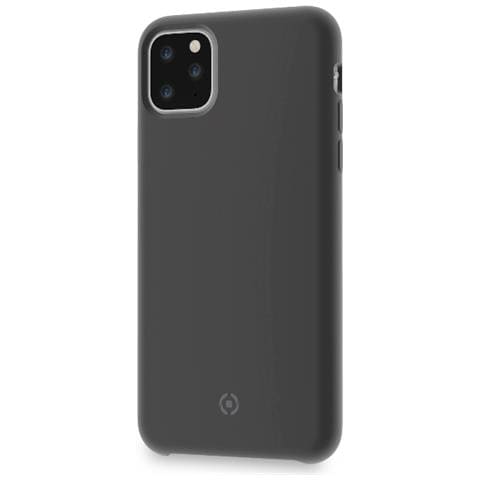 Cover Protettiva Celly LEAF per Apple iPhone 11 Pro Max in TPU e Silicone Finitura Soft-Touch e Interno in Microfibra Nero