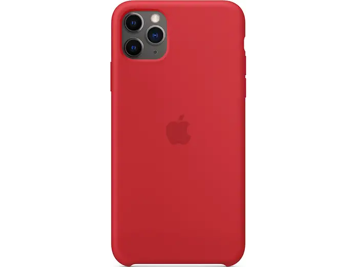 Custodia Originale Apple in Silicone per iPhone 11 Pro Max con Interno in Microfibra e Ricarica Wireless (PRODUCT)RED Rosso MWYV2ZM/A - Immagine 1