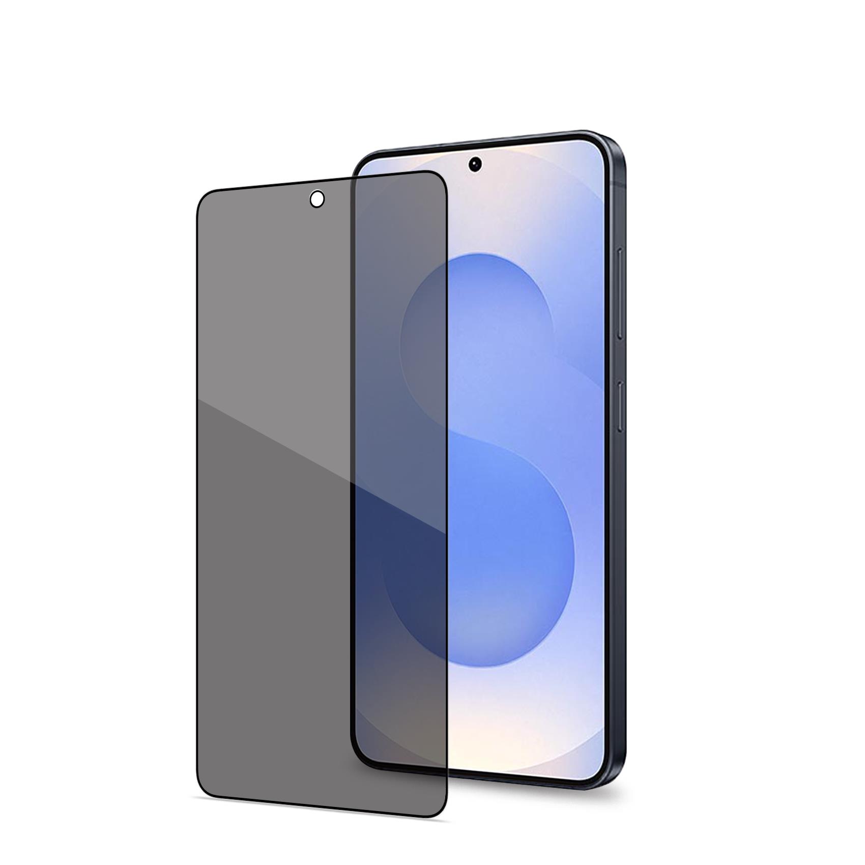 Pellicola Vetro Temperato 9H Celly PRIVACY FULL GLASS per Samsung Galaxy S26 5G / Galaxy S26 5G Enterprise Edition Filtro Privacy Bordo Nero 0.3mm Copertura Totale