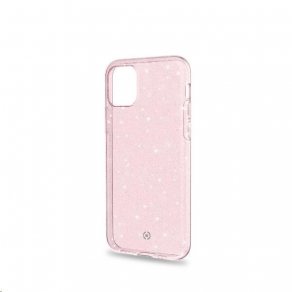Cover Glitterata Celly SPARKLE per Apple iPhone 11 Pro in Morbido TPU Anti-Shock Flessibile ed Elastica Rosa Pink