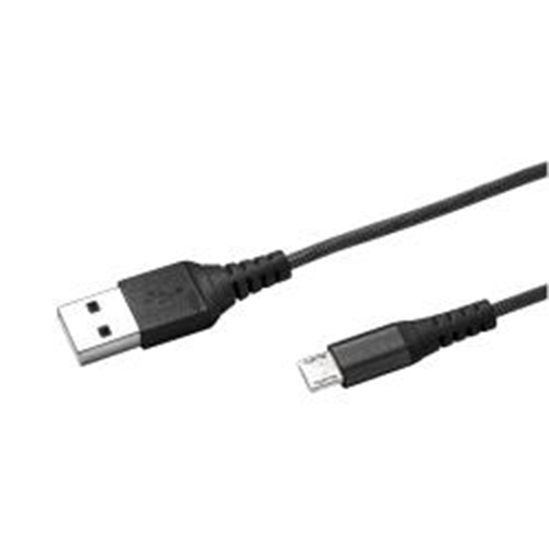 Cavo Celly da USB-A a Micro-USB in Nylon Intrecciato 25cm Nero Ultra Resistente Corto per Power Bank Dati e Ricarica