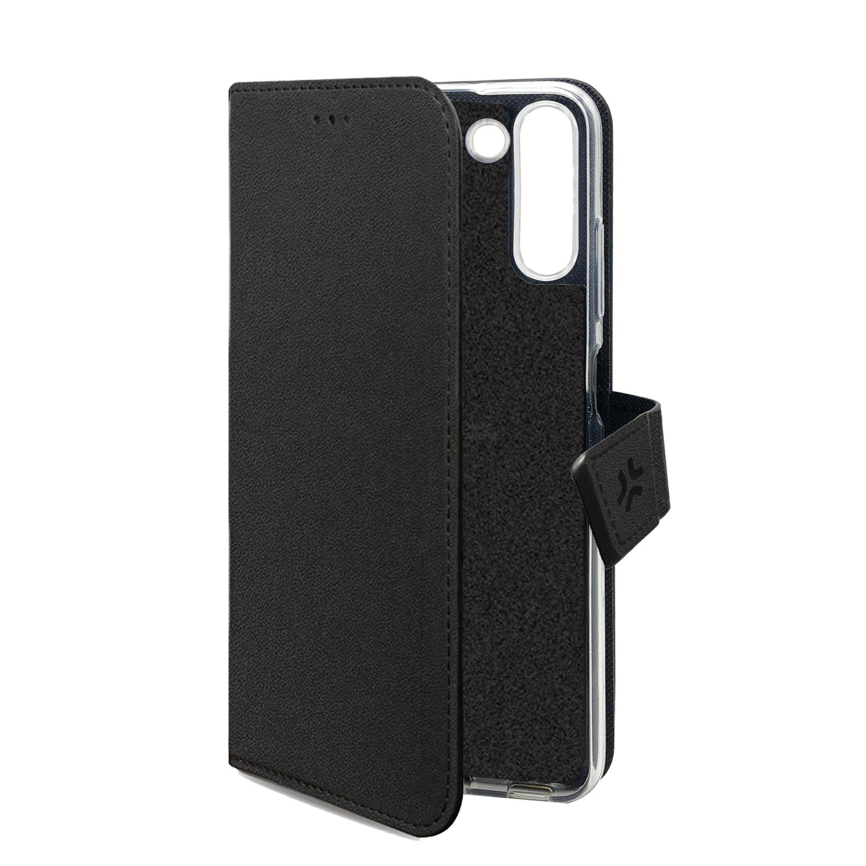 Custodia a Libro Celly WALLY per Samsung Galaxy A55 5G e A55 5G Enterprise Edition in Similpelle Nero con Flap Magnetico Funzione Stand e Portatessere - Dettaglio 2